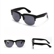 Women Men Half Rim Sunglasses UV 400 Plastic Frame Square Shades Overd Eyewear