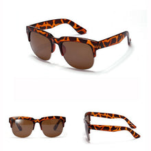 Women Men Half Rim Sunglasses UV 400 Plastic Frame Square Shades Overd Eyewear
