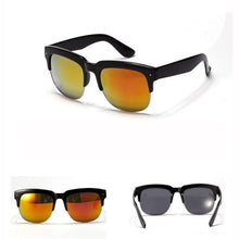 Women Men Half Rim Sunglasses UV 400 Plastic Frame Square Shades Overd Eyewear