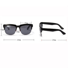 Women Men Half Rim Sunglasses UV 400 Plastic Frame Square Shades Overd Eyewear