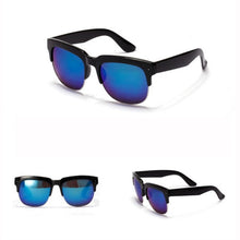 Women Men Half Rim Sunglasses UV 400 Plastic Frame Square Shades Overd Eyewear