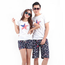 Women Men Lovers Couple Dots Short Pants Beach Board Shorts Black