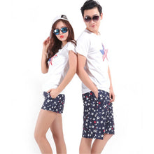 Women Men Lovers Couple Dots Short Pants Beach Board Shorts Black