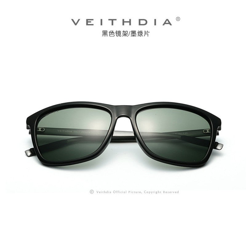 Women Men Retro Aluminum+TR90 Sunglasses Polarized Sun Glasses Eyewear for VEITHDIA Brand Designer Lunette De Soleil
