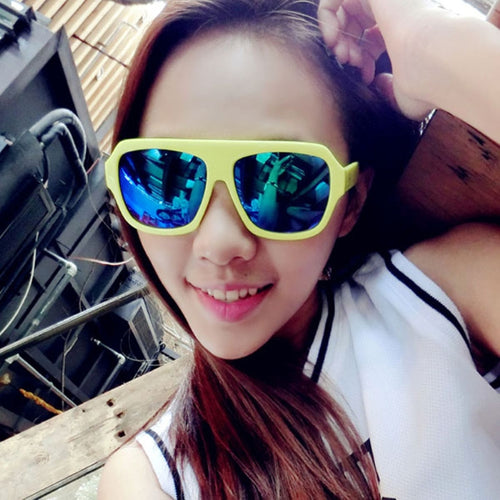 Women Men Sunglasses Plastic Frame Eyeglasses Goggles Reflective Sun Glasses lunette de soleil