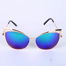 Women Metal Frame Sexy Cat Eye Sunglasses Coating Vintage Sun Glasses Oculos de grau Femininos UV400 LY6
