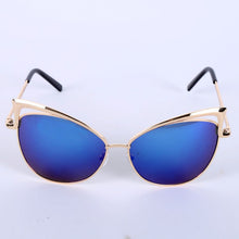 Women Metal Frame Sexy Cat Eye Sunglasses Coating Vintage Sun Glasses Oculos de grau Femininos UV400 LY6