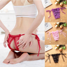 Women Open Crotch Slipknot Lace Thongs G-string Lingerie Underwear V-string