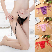 Women Open Crotch Slipknot Lace Thongs G-string Lingerie Underwear V-string