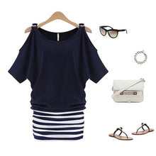 Women Sexy Striped Bodycon Casual Cocktail Party Mini Dress Dresses