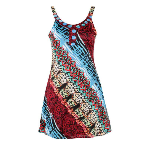 Women Sexy Beach Dresses Casual Sleeveless Tank Push Up Evening Party Short A Line Dress