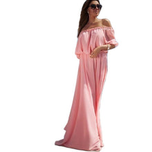 Women Beach Dresses Boho Evening Party Off Shoulder Long Maxi Dress Vestidos