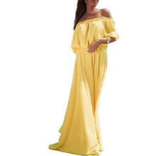 Women Beach Dresses Boho Evening Party Off Shoulder Long Maxi Dress Vestidos