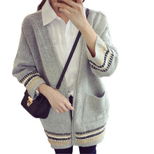 Women's Casual Long Cardigan Casual Ladies Slim Pocket Bat Sleeve Sweater S66