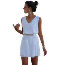 Women's Evening Party Bodycon Mini Dress White Dress Shirt Dresses