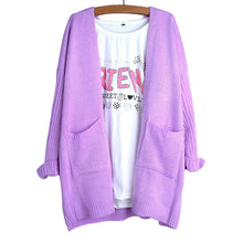 Women's Girls Long Sleeve Cardigan Knit Tops Sweater Knitwear Coat Outwear
