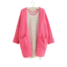 Women's Girls Long Sleeve Cardigan Knit Tops Sweater Knitwear Coat Outwear
