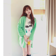 Women's Girls Long Sleeve Cardigan Knit Tops Sweater Knitwear Coat Outwear