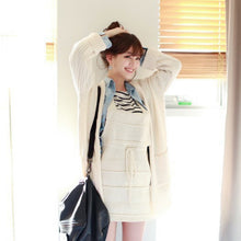 Women's Girls Long Sleeve Cardigan Knit Tops Sweater Knitwear Coat Outwear