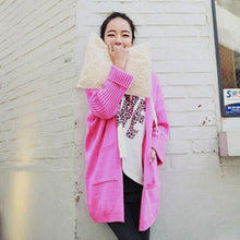 Women's Girls Long Sleeve Cardigan Knit Tops Sweater Knitwear Coat Outwear