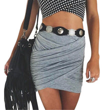 Women's Pleated Stretch Tight Sexy Bodycon Bandage Mini Skirt Short Pencil Skirts