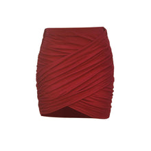 Women's Pleated Stretch Tight Sexy Bodycon Bandage Mini Skirt Short Pencil Skirts