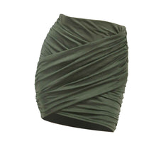 Women's Pleated Stretch Tight Sexy Bodycon Bandage Mini Skirt Short Pencil Skirts