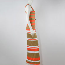 Women's Boho Long Maxi Dress Sleeveless O Neck Evening Party Beach Striped Dresses Sundress PY3