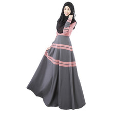 Women's Vintage Kaftan Abaya Jilbab Islamic Muslim Long Sleeve Maxi Dress PY3