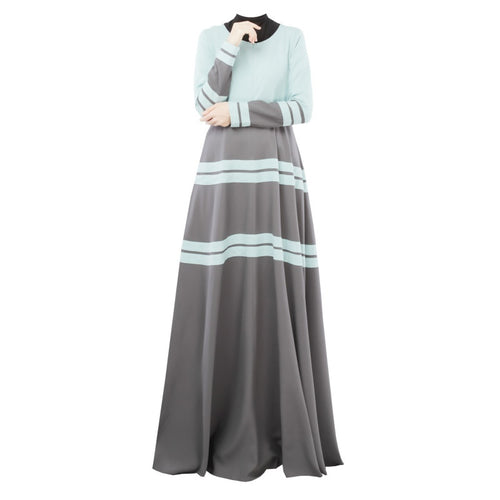 Women's Vintage Kaftan Abaya Jilbab Islamic Muslim Long Sleeve Maxi Dress PY3