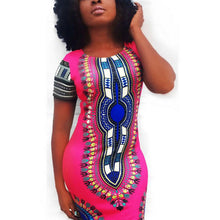 Womens African Printed Cocktail Party Shift Dresses  Bodycon Dress