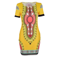 Womens African Printed Cocktail Party Shift Dresses  Bodycon Dress