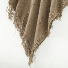 Womens Fringed Tassels Bat Sleeve Pullover Jumper Knit Sweaters Top Poncho Shawl