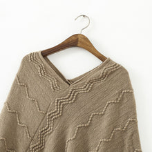 Womens Fringed Tassels Bat Sleeve Pullover Jumper Knit Sweaters Top Poncho Shawl