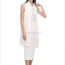 Womens Long Vest Jacket Casual Office Wear Open Waistcoat Outwear Coat SMLXL Y4