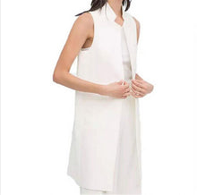 Womens Long Vest Jacket Casual Office Wear Open Waistcoat Outwear Coat SMLXL Y4
