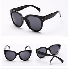 Womens Men UV 400 Rivet Sunglasses Plastic Frame Round Shades Overd Eyewear