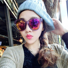 Womens Men UV 400 Rivet Sunglasses Plastic Frame Round Shades Overd Eyewear