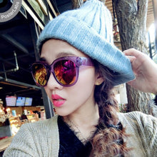 Womens Men UV 400 Rivet Sunglasses Plastic Frame Round Shades Overd Eyewear