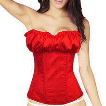 Womens Satin Lace Up Boned Floral Waist Body Shaper Corset Lingerie Bustier Slimming Underwear Shapewear Tops