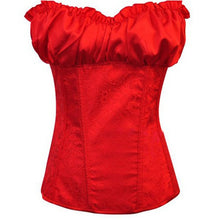 Womens Satin Lace Up Boned Floral Waist Body Shaper Corset Lingerie Bustier Slimming Underwear Shapewear Tops