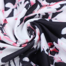 Womens Sexy Dresses Ladies Elegant Black Sleeveless Knee Length Floral Print Sheath Dress